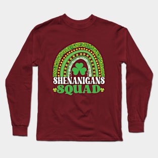 Shenanigans Squad - Retro Rainbow St Patricks Day Long Sleeve T-Shirt